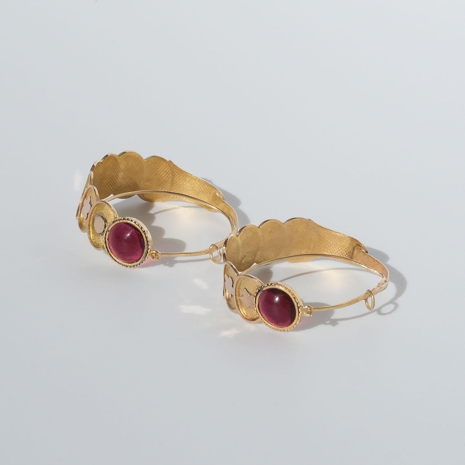 18k Gold Creole Earrings Made 1810-1820 in Sweden 5