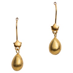 Vintage 18K Gold Dangle Drop Earrings
