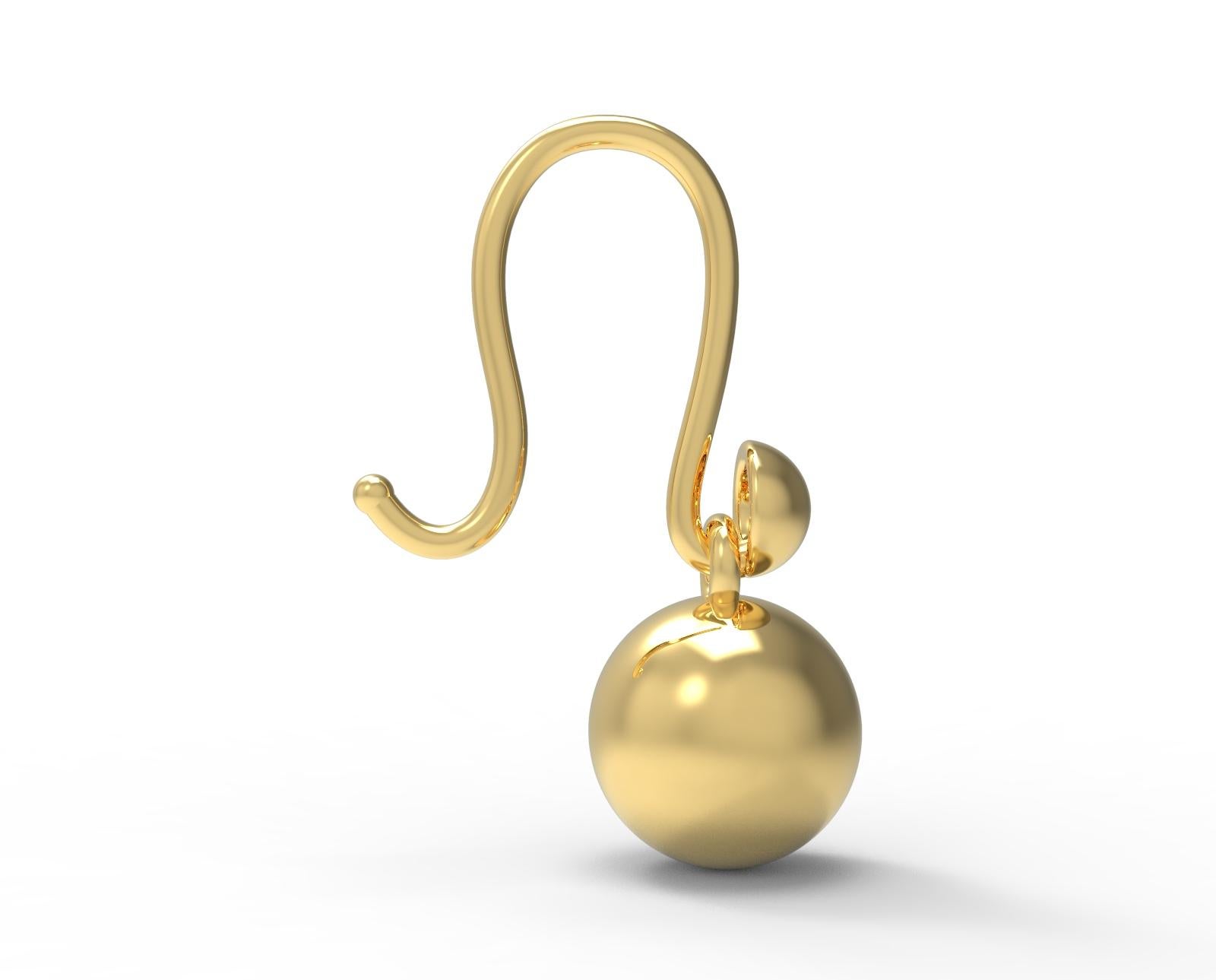 Romain classique Boucles d'oreilles pendantes en or 22 carats en vente