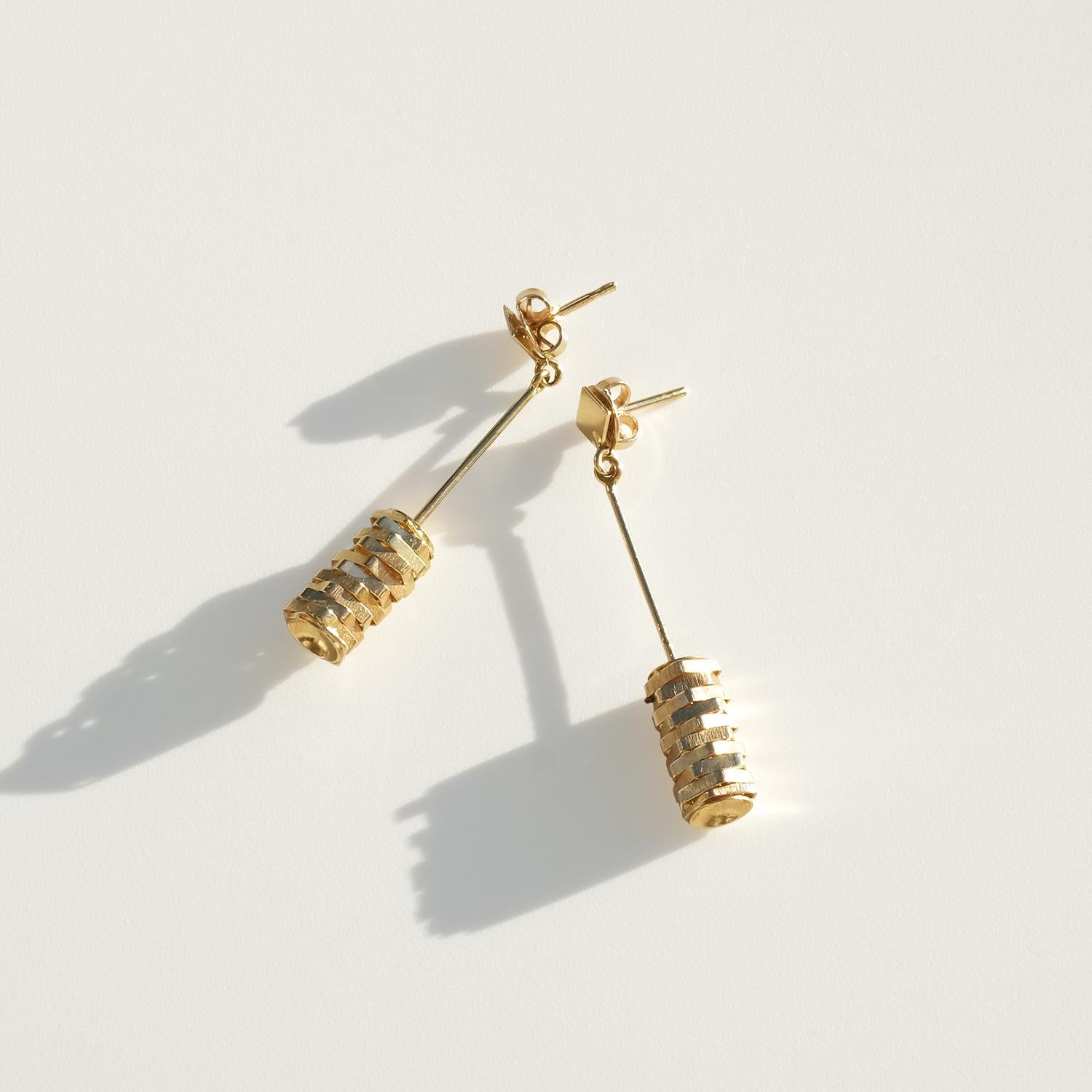 da uomo o donna Orecchini pendenti in oro 18K Made 1970 in vendita