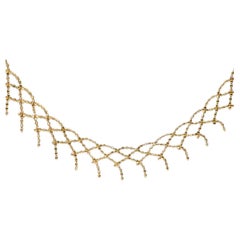 Collier de dentelle délicate en or 18 carats 3,98 g