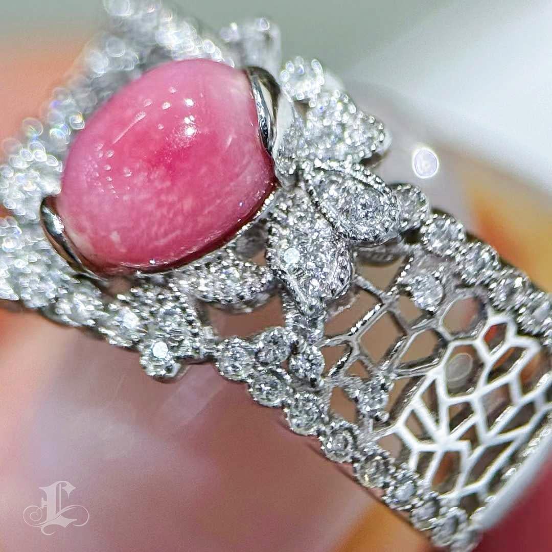 Grezzo Anello in filigrana di perle Conchiglia - 1,6ct in vendita