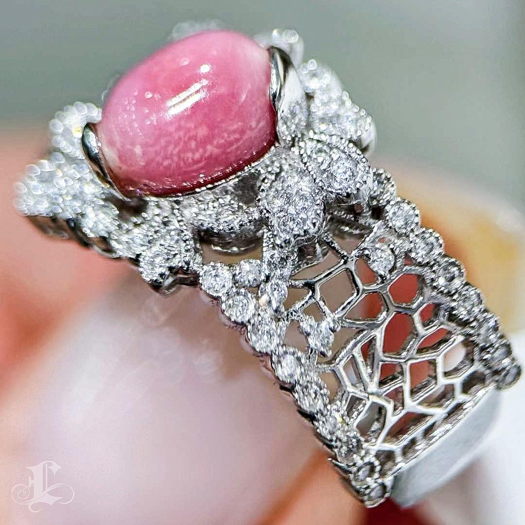 Donna Anello in filigrana di perle Conchiglia - 1,6ct in vendita