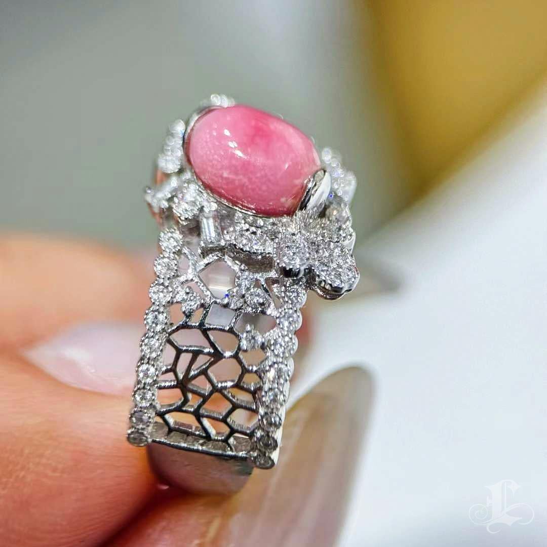Anello in filigrana di perle Conchiglia - 1,6ct in vendita 3