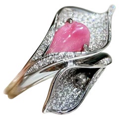 【Conchéa】Calla Flame Bloom Conch Pearl Floral Ring - 1.73ct