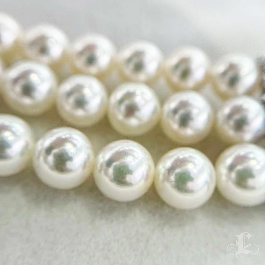 【Caelmare】Ocean Empress Triple Akoya Pearl & Turquoise Necklace For Sale 3