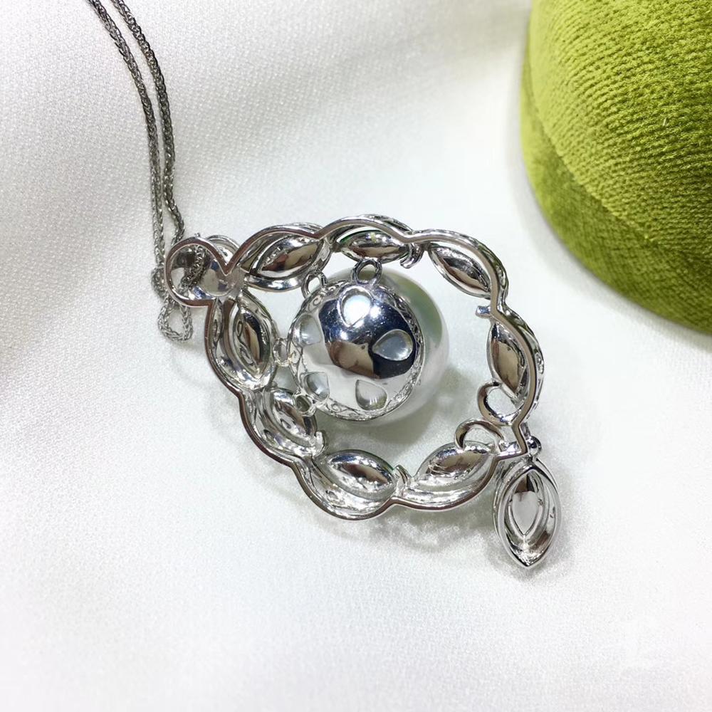 【Jādora】Moonlight Crest Jade & South Sea Pearl Pendant 2