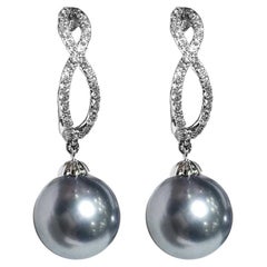 Orecchini Infinity AAAA con perle di Tahiti