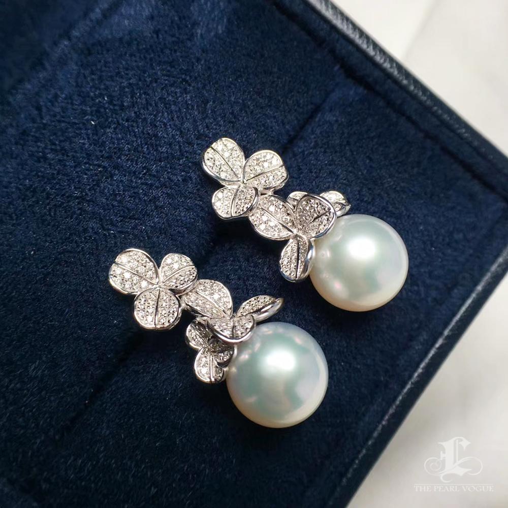 【Lustre Arc】Hope in Bloom Boucles d'oreilles duo trèfle en vente 1