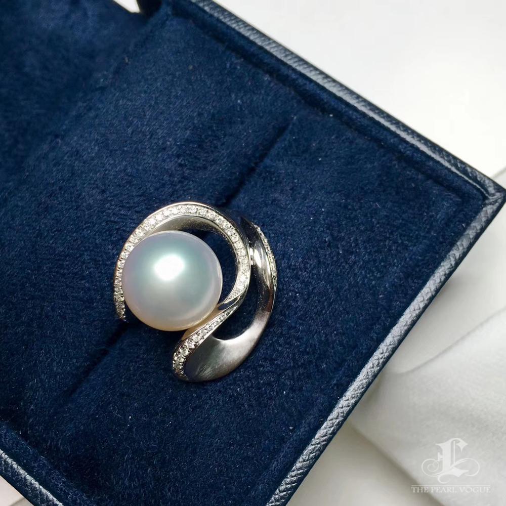 【Lustre Arc】Celestial Orbit Aurora South Sea Pearl Ring For Sale 2