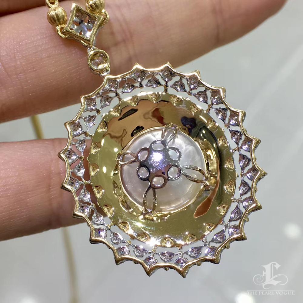 【Crown Radiance】Renaissance Collier à pendentifs en perles des mers du Sud style Buccellati en vente 1