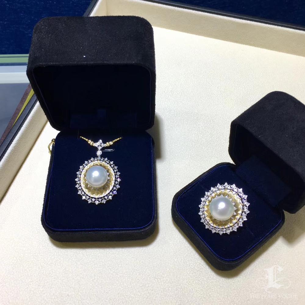 【Crown Radiance】Renaissance Collier à pendentifs en perles des mers du Sud style Buccellati en vente 4