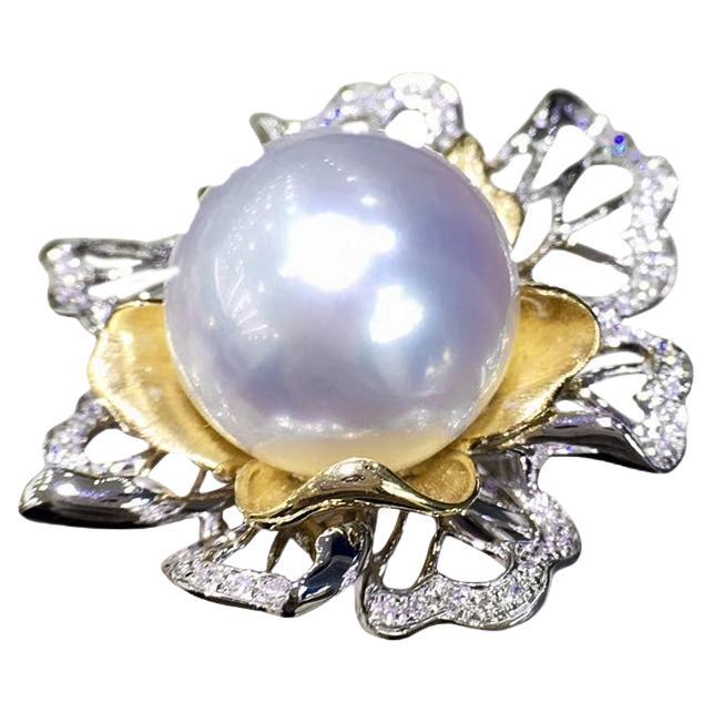 【Vine Symphony】Imperial Blossom South Sea Pearl Floral Ring