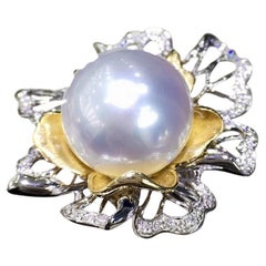 【Vine Symphony】Imperial Blossom South Sea Pearl Floral Ring
