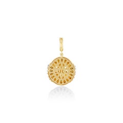 18k Gold Diamond and Ruby LadyBug Pendant