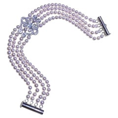 Bracelet à trois rangs de perles Baby Akoya
