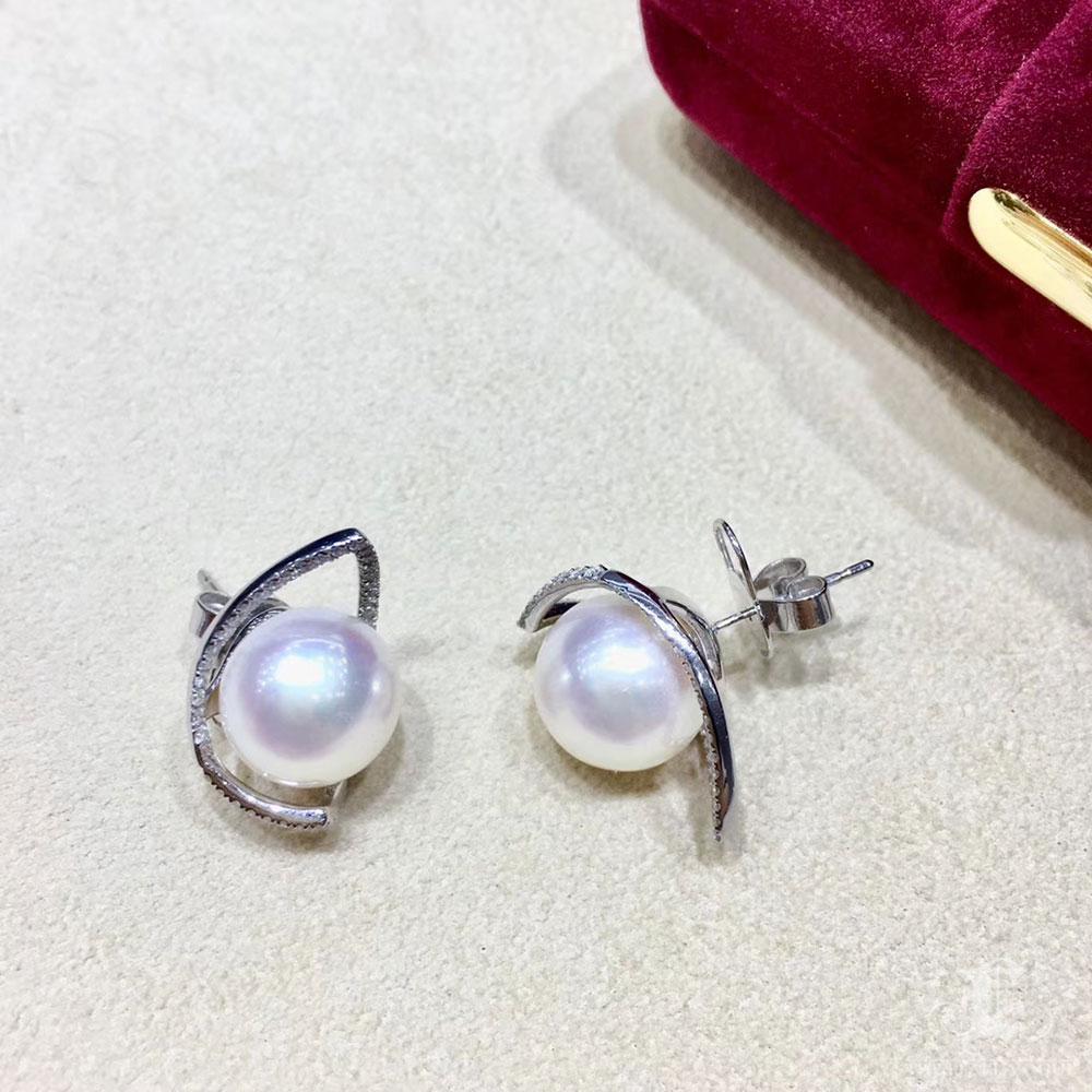 Women's 【Sculpted Geometry】Teardrop Halo Aurora South Sea Pearl Evening Earrings For Sale