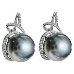 【Lustre Arc】Eternal Loop Aurora Tahitian Pearl Diamond Earrings