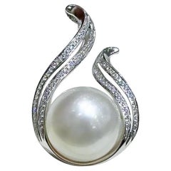 【Lustre Arc】Dancing Flame Aurora South Sea Pearl Diamond Pendant