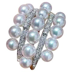 【Lustre Arc】Trio-Band Aurora Baby Akoya Pearl & Diamond Ring