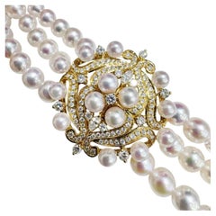 【Crown Radiance】Baroque Medallion Aurora Baby Akoya Pearl Triple-Strand Necklace