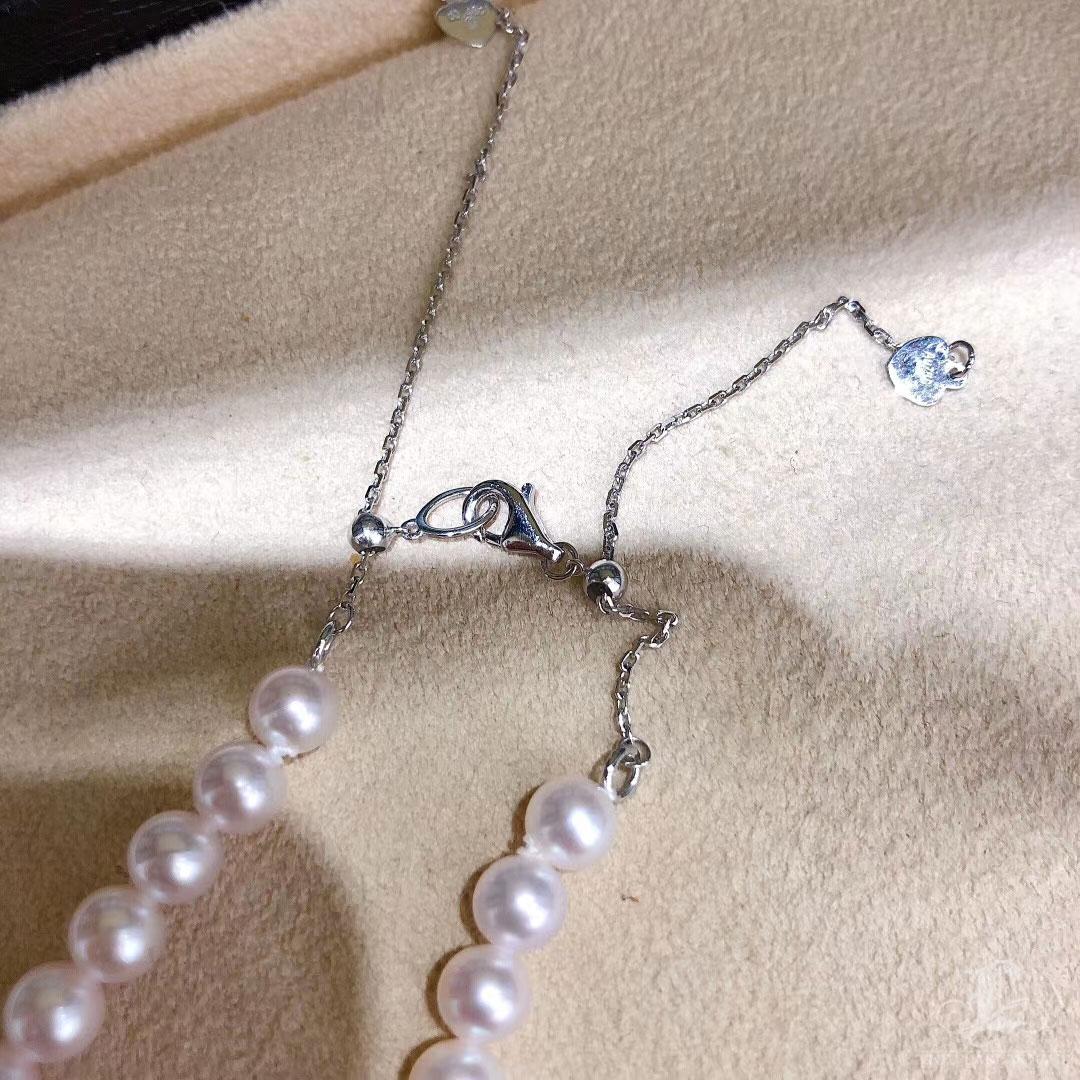 【Vine Symphony】Floral Garland Aurora Akoya Pearl Diamond Big-Day Necklace For Sale 2