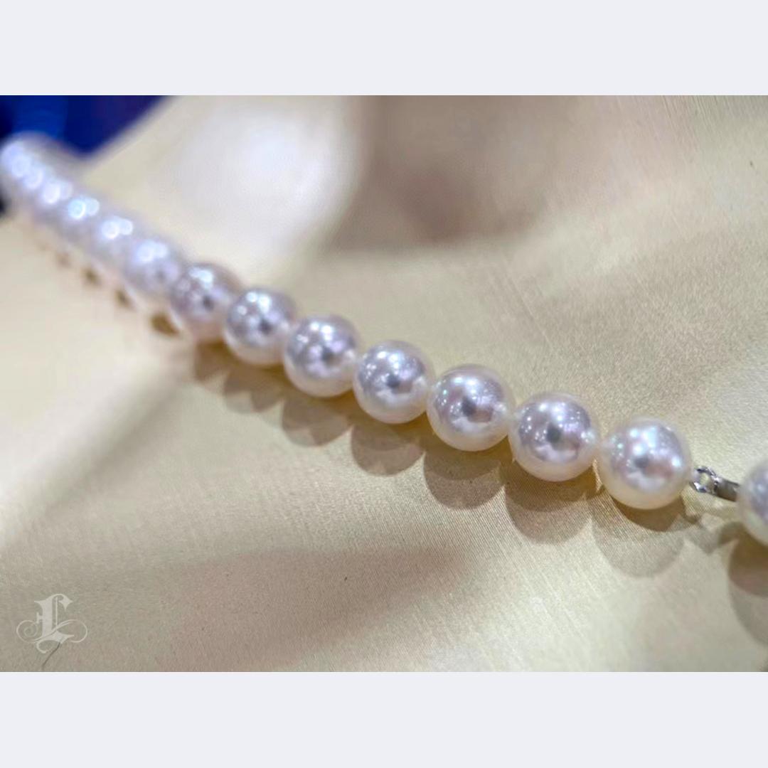 【Vine Symphony】Diamond Branch Aurora Akoya Pearl Elegant Bridal Necklace For Sale 2
