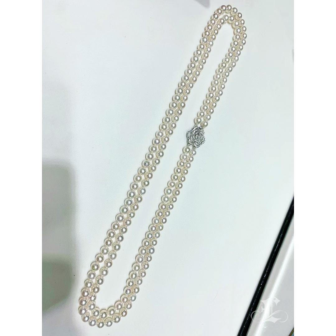【Vine Symphony】Regency Bloom Aurora Akoya Double-Strand Necklace For Sale 2