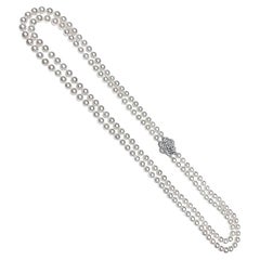 【Vine Symphony】Regency Bloom Aurora Akoya Double-Strand Necklace