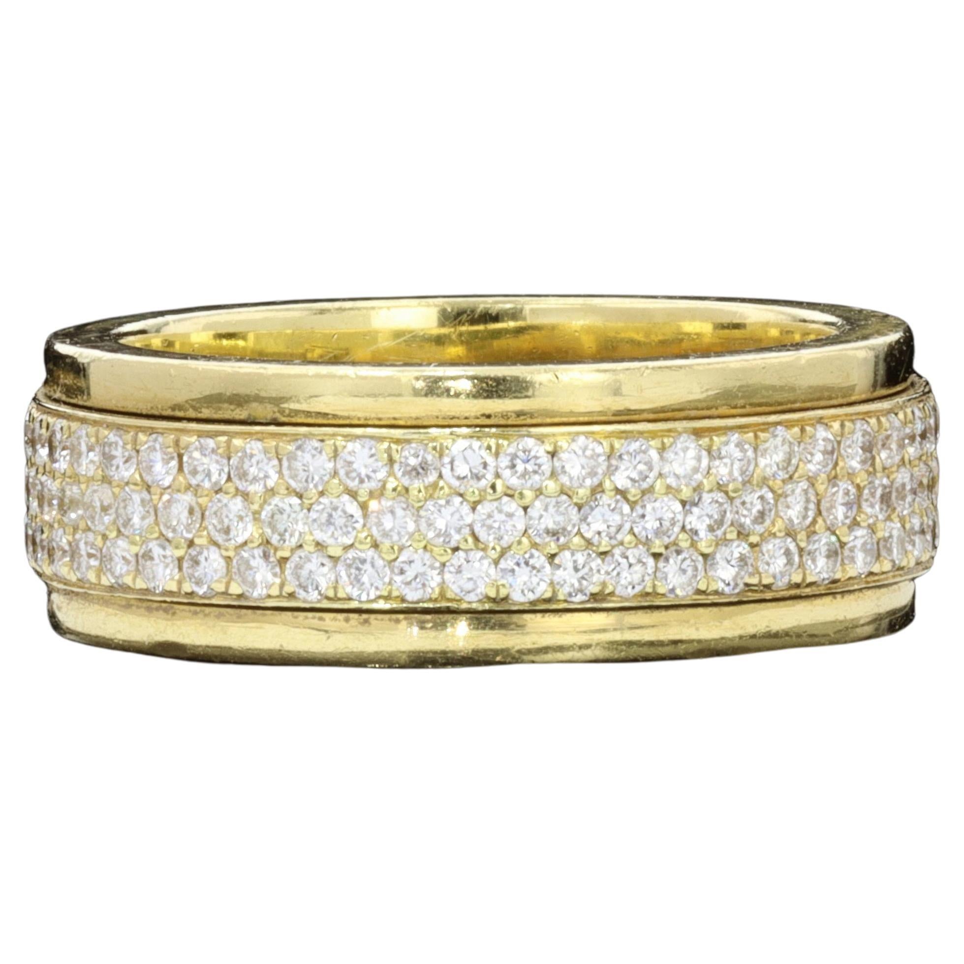 18K Gold Diamond Band For Sale
