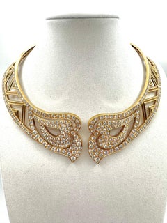 18K Gold Diamond Choker Necklace