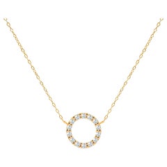 Collana a cerchi con diamanti in oro 18k Collana a strati