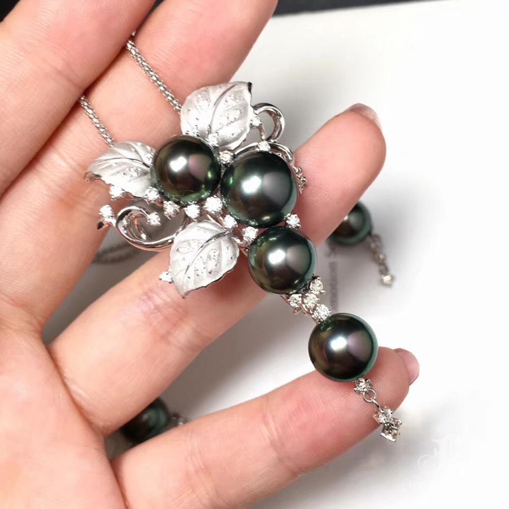 Convertible 2-in-1 Floral Brooch Pendant in Diamond Dust & South Sea Pearl 2
