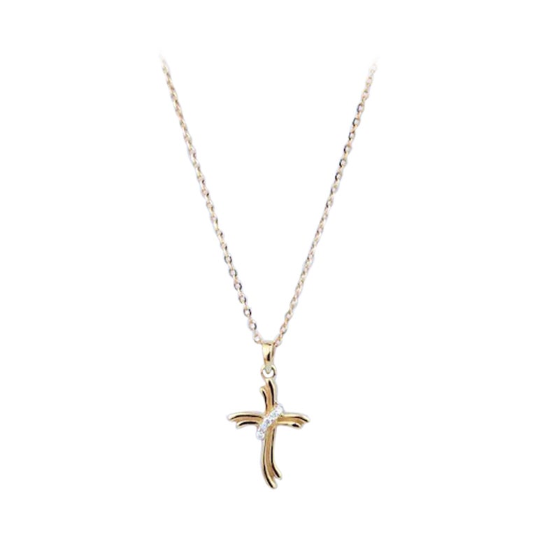 Tiny Diamond Cross Necklace is made of 18k solid gold.
Available in three colors of gold:  White Gold / Rose Gold / Yellow Gold.

Lightweight and gorgeous natural genuine round cut diamond. Each diamond is hand selected by me to ensure quality and