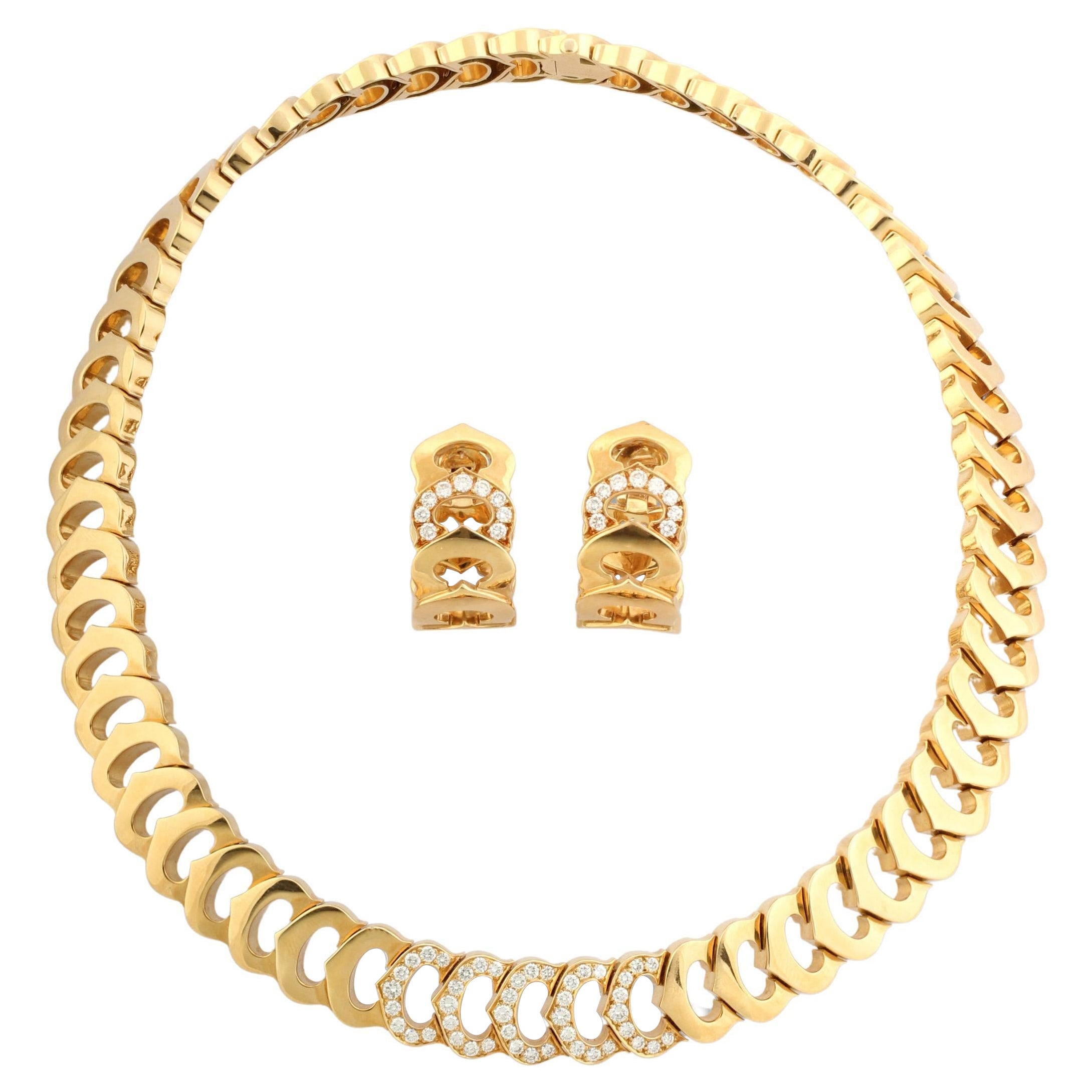 18k Gold 
Diamond Demi Parure by Cartier For Sale