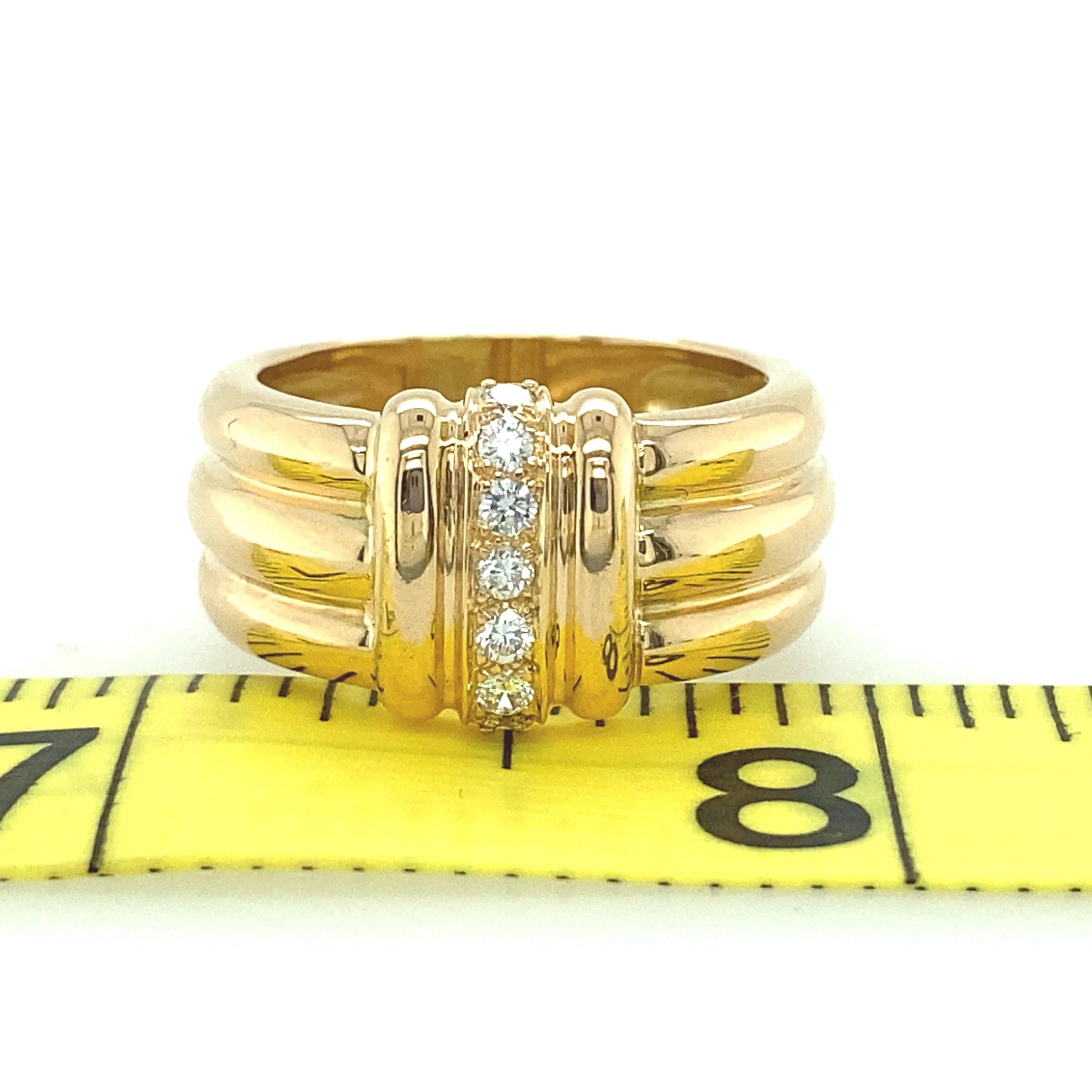 18k Gold Diamond Designer OJ Perrin Fashion Ring 2