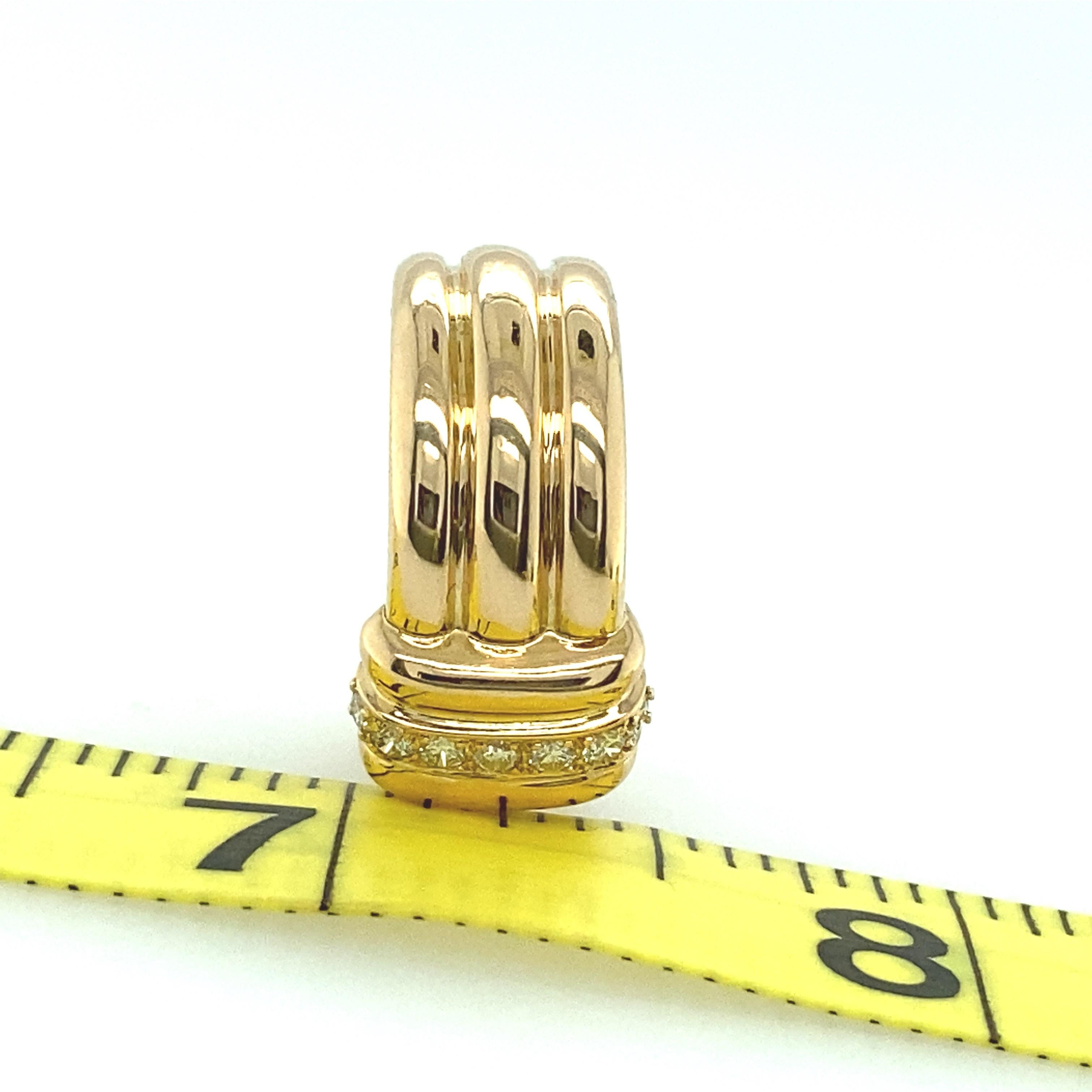 18k Gold Diamond Designer OJ Perrin Fashion Ring 3