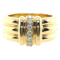 18k Gold Diamond Designer OJ Perrin Fashion Ring 