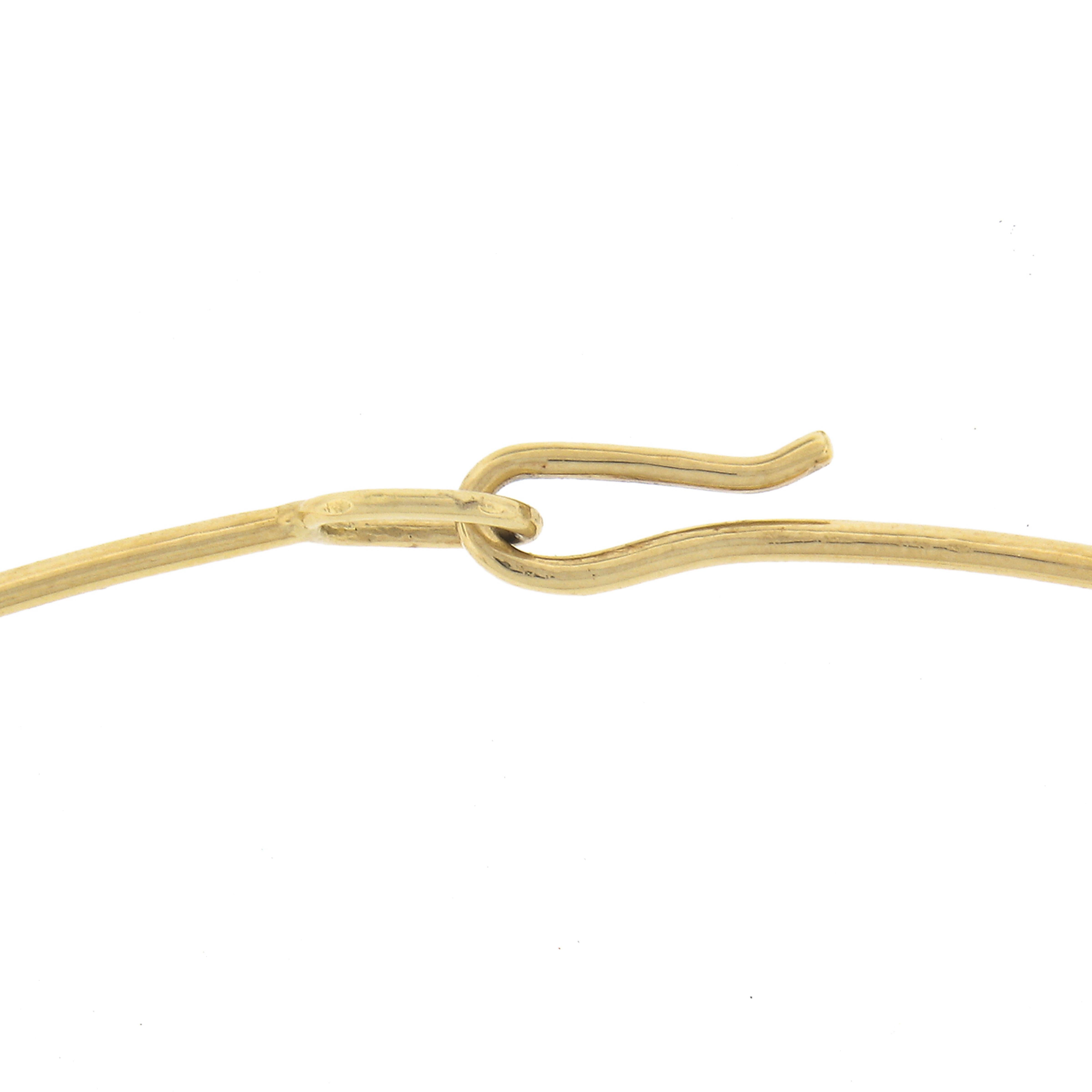 18 Karat Gold Diamant Dual Finish Blume Slide Brosche Anhänger Draht Collier Halskette im Angebot 2