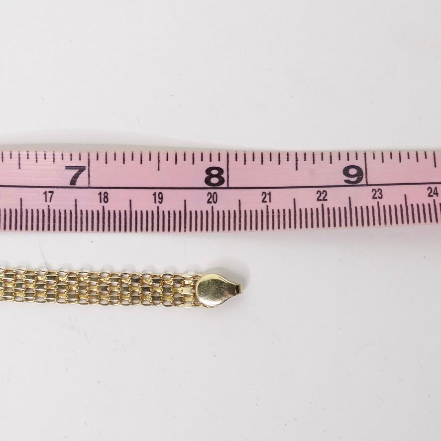 18K Gold Diamond Encrusted Bracelet For Sale 2
