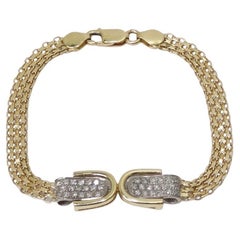 Used 18K Gold Diamond Encrusted Bracelet
