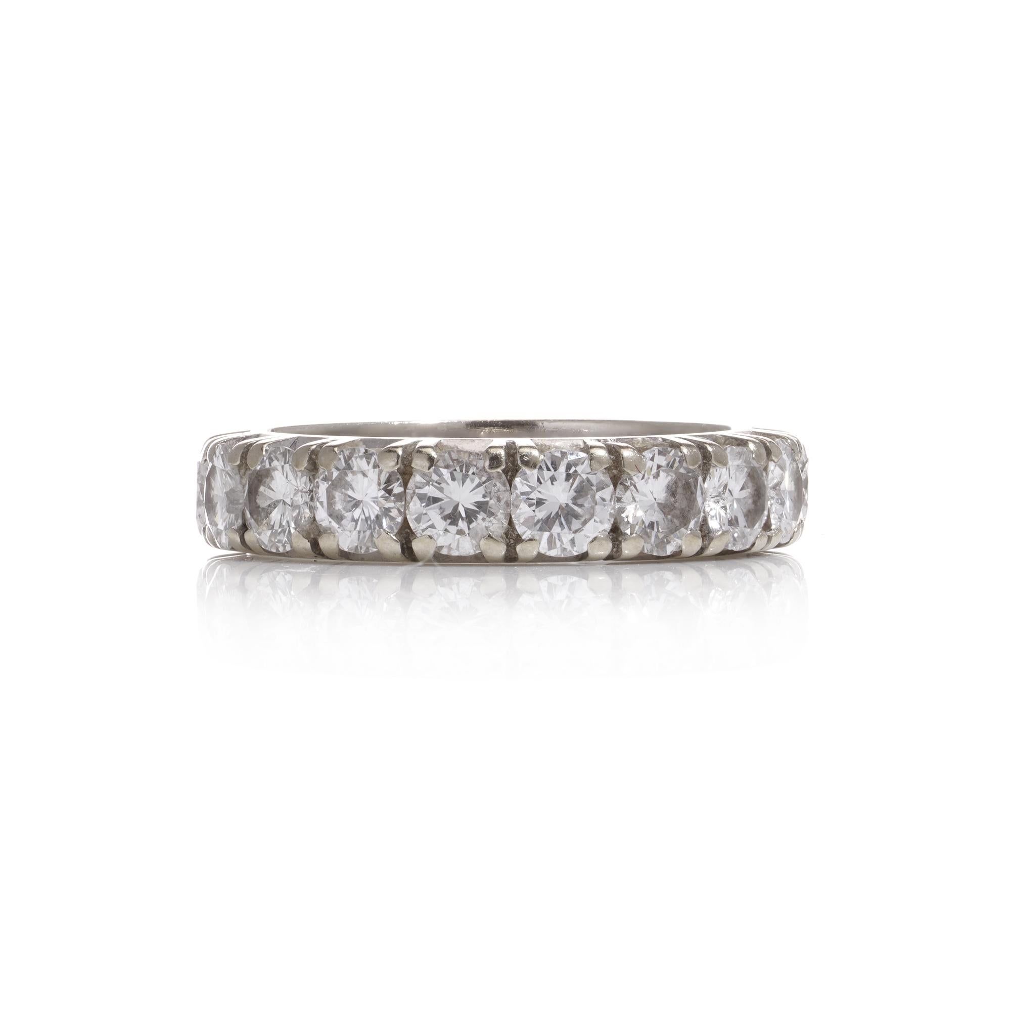18k Gold Diamond Eternity Band Ring with 3.24 cts. of diamonds  For Sale 2