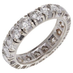 Retro 18k Gold Diamond Eternity Band Ring with 3.24 cts. of diamonds 