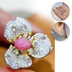 【Conchéa】Divine Orchid Convertible Conch Pearl Ring & Pendant — 1.3ct