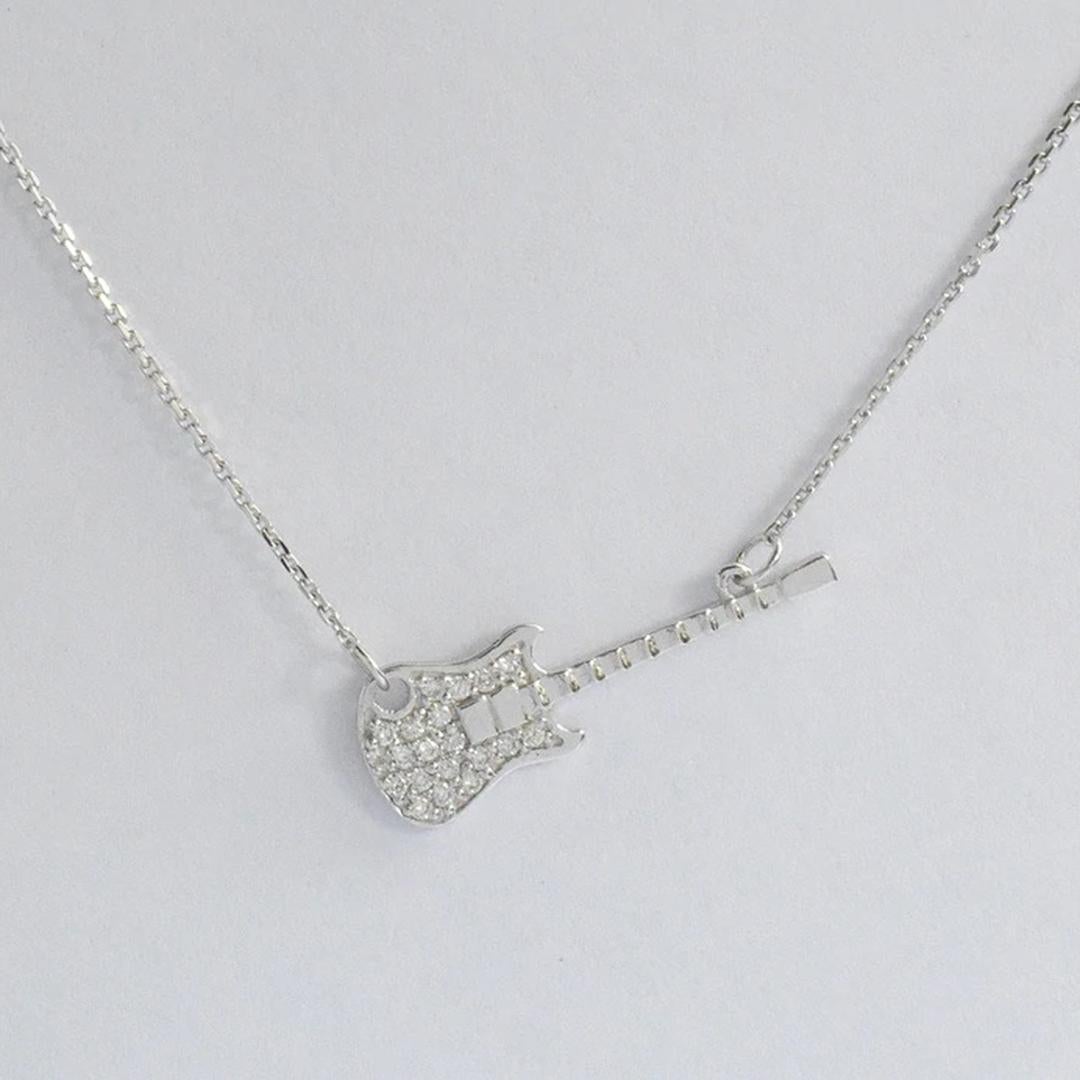 Femenino o masculino Collar Guitarra Diamante Oro 18k Regalo Amante de la Música Joyas Musicales en venta