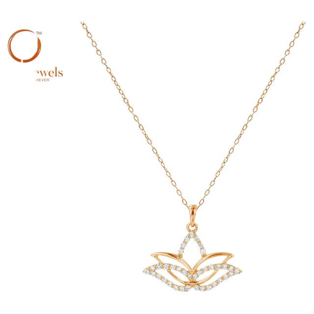 Ohm Spiritual Diamond 18 Karat Gold Pendant Necklace For Sale at 1stDibs