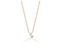 Collier signe de naissance signe du zodiaque Capricorn en or 18 carats et diamants