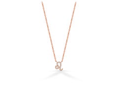 Collier en or 18k et diamants The Leo Zodiac Sign Birth Sign Necklace