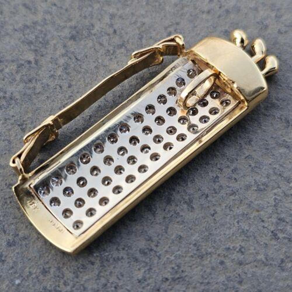 18 Karat Gold Diamant-Anhänger Golftasche Clubs Custom 5.2 Karat natürliche Erde Mined Pave Damen im Angebot