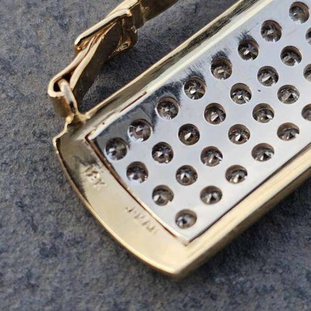 18 Karat Gold Diamant-Anhänger Golftasche Clubs Custom 5.2 Karat natürliche Erde Mined Pave im Angebot 1